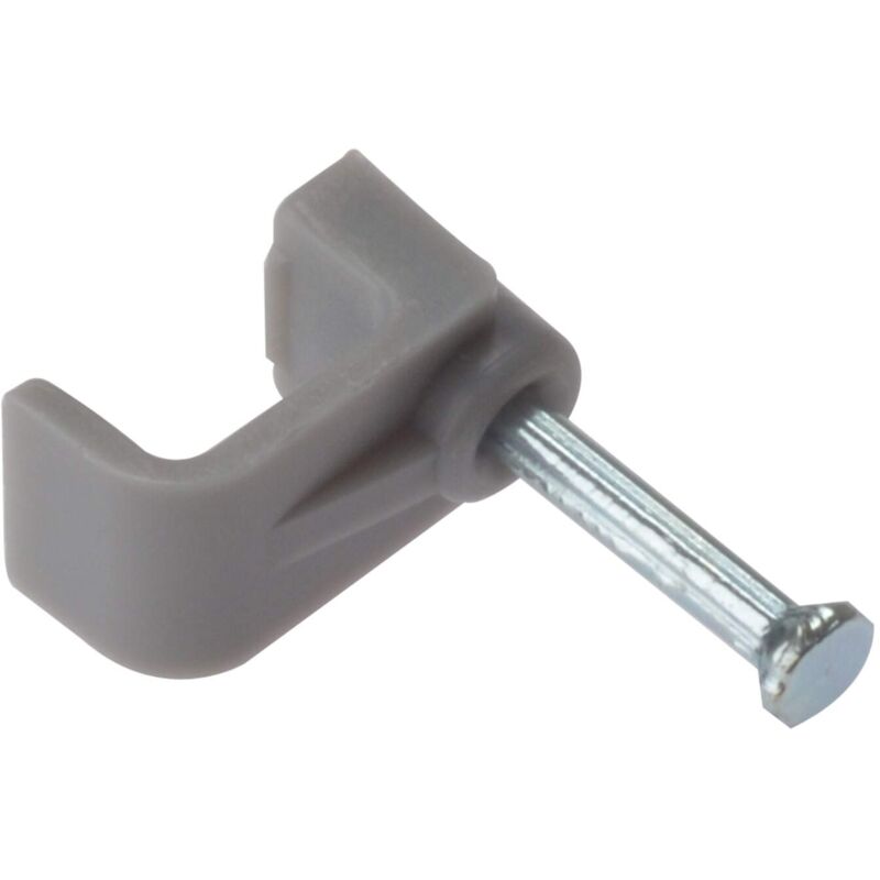 Premium Forge Flat Cable Clips – 4.0mm Diameter, Grey, Pack of 100