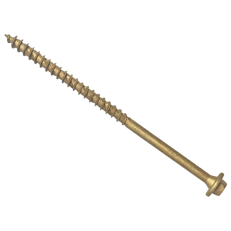 Hexagonal/TORX® Compatible Timber T30 Screws Tan 7x100mm Tub 50 FORTF7100T - Forgefix