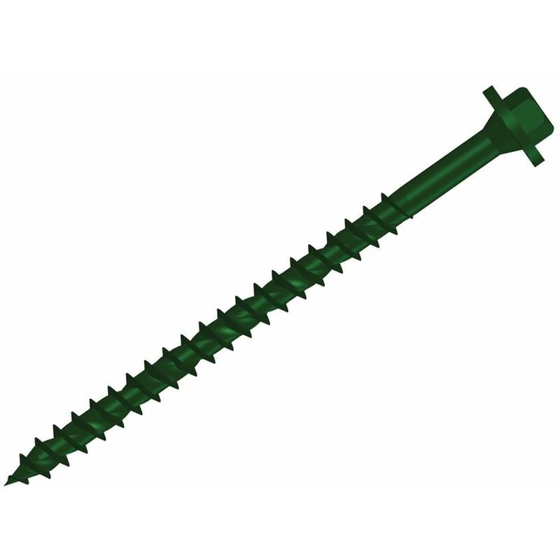 Forgefix - Hexagonal/TORX Compatible Timber T30 Screws Green 7x250mm Tub 40 FORTF7