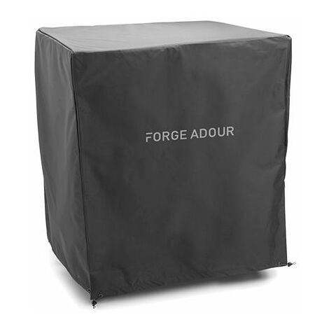 Forge Adour – Housse de barbecue pour chariot ouvert – Polyester tissé étanche et ignifugé – Résistant aux UV – Cordons de serrage inclus