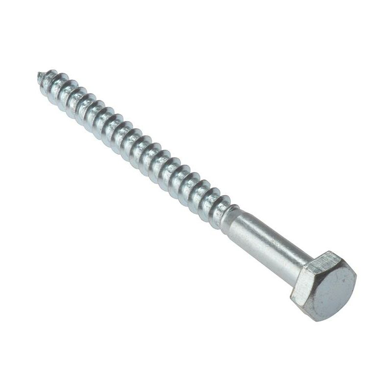 Forgefix - 10CS10130 Coach Screw Hexagon Head Single Thread zp M10 x 130mm Bag 10