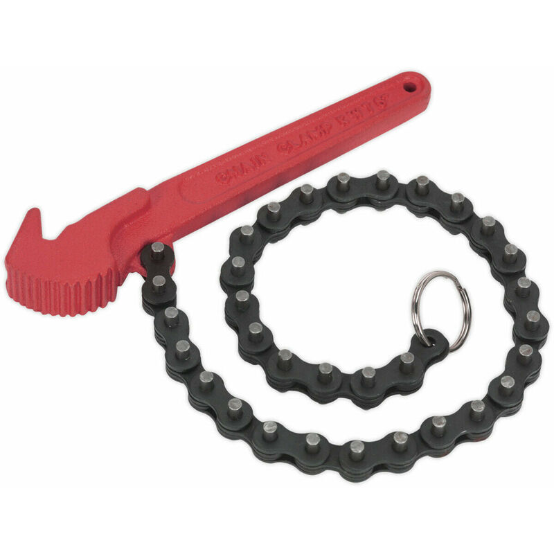 Loops - Forged Steel Oil Filter Chain Wrench - 60-106mm Capacity - Twin-Claw Body