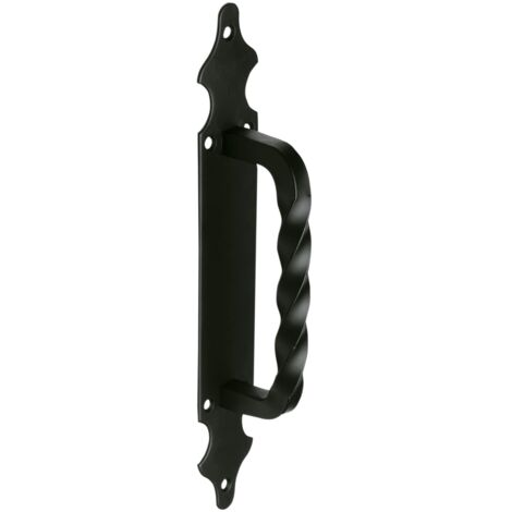 Forged Style Decorative Door Handle Zamak Smooth Plate Rustic Doors Solid Fixation Easy Installation