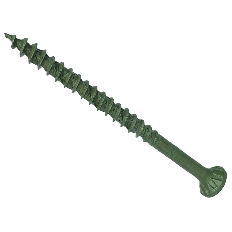 ForgeFast torx® Compatible Decking Screws csk Green 4.5x75 T25 Tub 400 FORDS4575GT - Forgefix