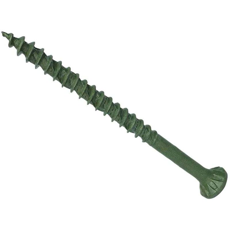 Forgefix - ForgeFast torx Compatible Decking Screws csk Green 4.5x75 T25 Tub 400 f
