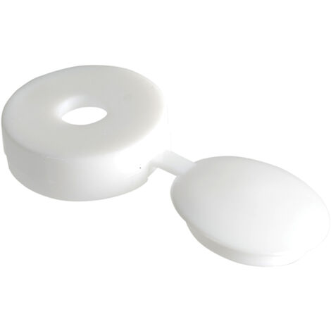 ForgeFix 100HCC0 Hinged Cover Cap White No. 6-8 Bag 100 FORHCC0M
