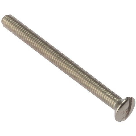 ForgeFix 100SS3525NP Socket Screw Slotted Raised Head Nickel Plated 3.5 x 25mm Bag 100 FORSS3525NPM