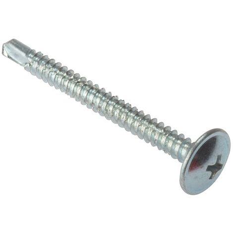 ForgeFix Baypole Self-Drill Screw Phillips Wafer Head ZP 4.8 x 100mm Box 100 FORBPS48100P