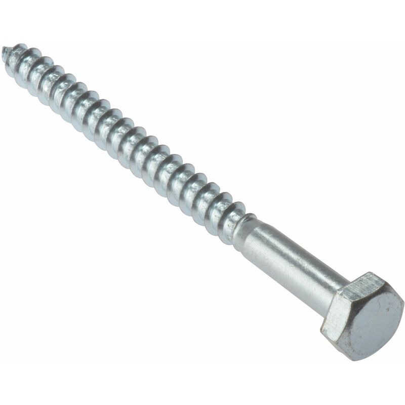 Forgefix - Coach Screw Hexagon Head Single Thread zp M8 x 150mm Bag 10 FORCS8150G