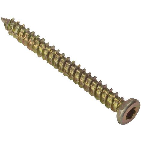 ForgeFix Concrete Frame Screw TORX® Compatible High-Low Thread ZYP 7.5 x 122mm Bag 10 FORCFS122G