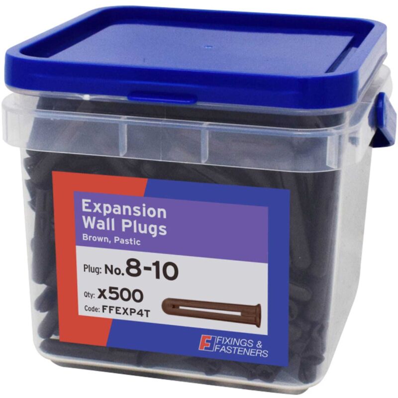 ForgeFix Expansion Wall Plugs Wall Plug Brown 8-10 Tub 500
