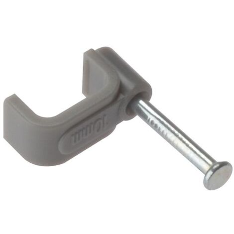 ForgeFix FCC25G Cable Clip Flat Grey 2.50mm Box 100 FORFCC25G