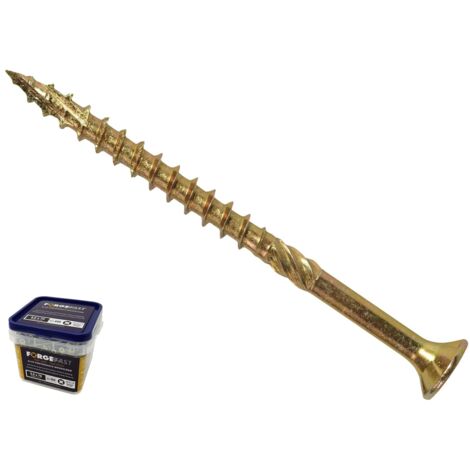 Forgefix FORFFP560YT FFP560YT Vite per Legno Compatibile con Forgefast Pozi Elite Performance ZY, 5,0 x 60 mm, Vasca da 500, Giallo, 5.0 x 60 mm