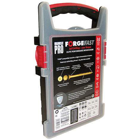 ForgeFix ForgeFast TORX® Compatible Wood Screw Organiser Pro 1000 Piece FORFFT1000Y