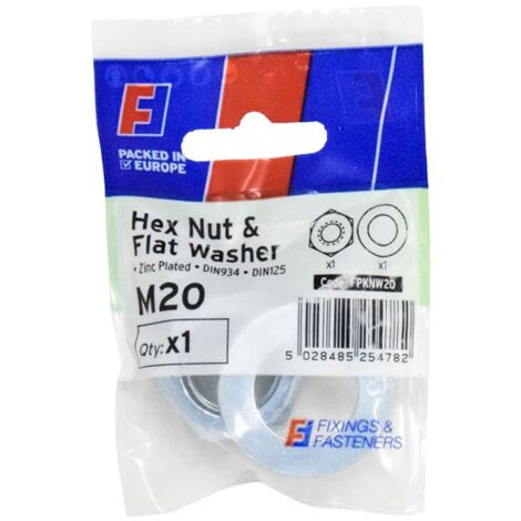 ForgeFix FPKNW20 Nut & Washer M20 ForgePack 1 FORFPKNW20