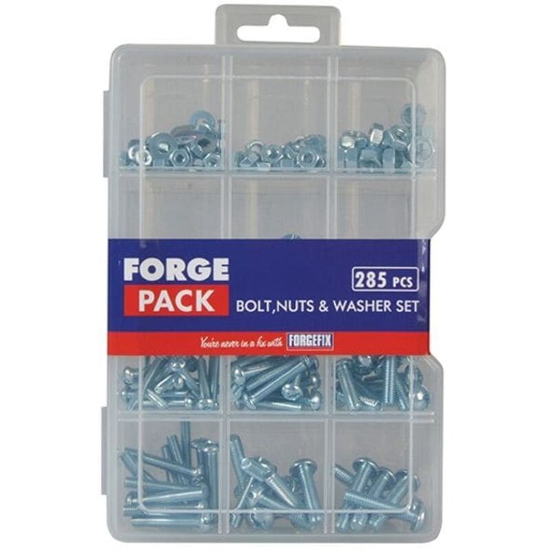 Forgefix - Hexagon Bolt Nut & Washer Kit ForgePack 285 Piece forfpnwset