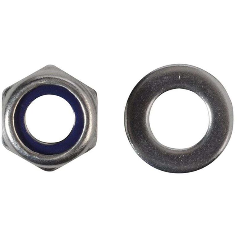 Forgefix Nyloc Nuts & Washers A2 Stainless Steel M10 ForgePack 8 FORFPNYL10SS