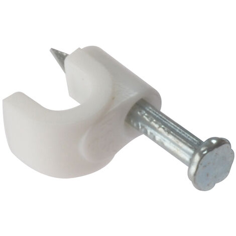 ForgeFix RCC45W Cable Clips Round White 4-5mm Box 200 FORRCC45W