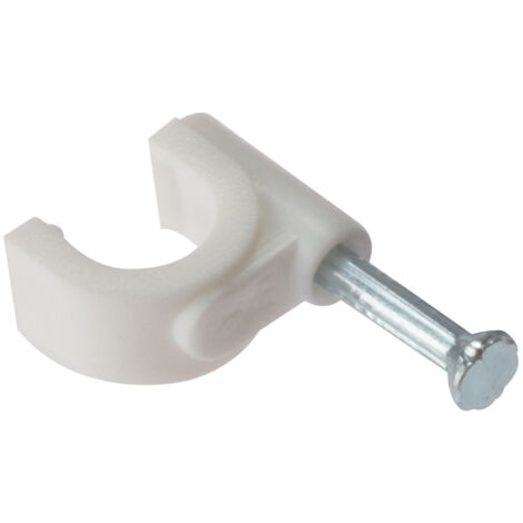 ForgeFix RCC911W Cable Clip Round White 9-11mm Box 100 FORRCC911W