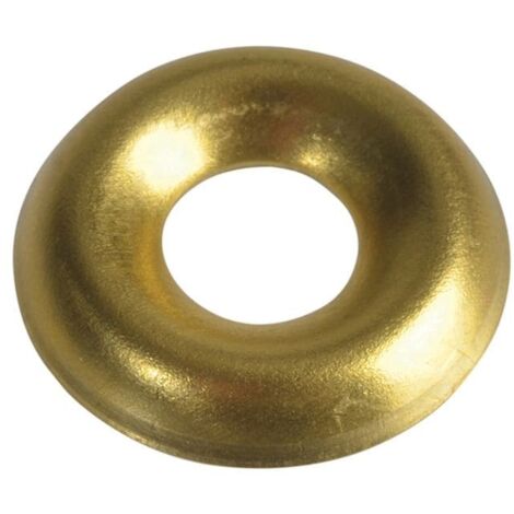 Forgefix Screw Cup Washers Brass No.8 Forge Pack 20 FORFPSCW8B