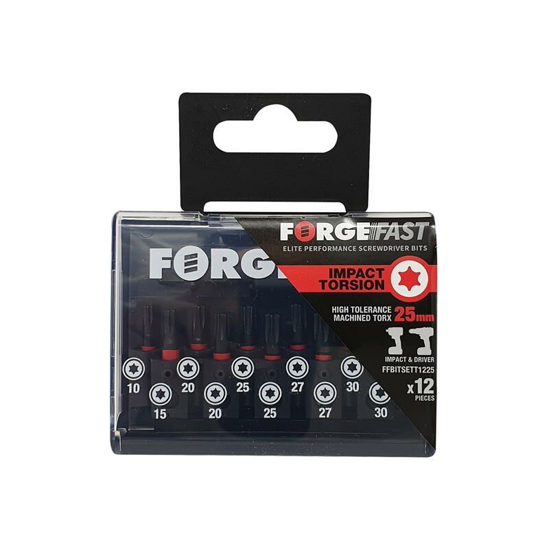 ForgeFast torx Compatible Impact Bit Set 12 Piece FORFFBST12 - Forgefix