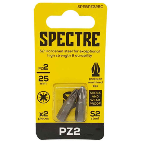 ForgeFix Spectre™ S2 Pozidriv Compatible Bit PZ3 x 25mm – Pack of 2