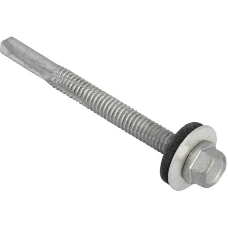 ForgeFix TechFast Hex Head Roofing Screw Self-Drill Heavy Section 5.5 x 60mm Pack 50 FORTFHH5560