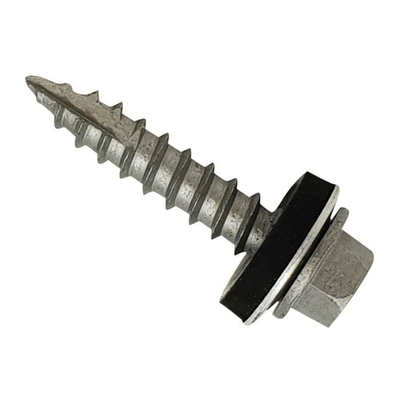 Forgefix - TFHW16GP6345 TechFast Metal Roofing to Timber Hex Screw T17 Gash Point 6.3 x 45mm Box 100 FORTFHWP6345