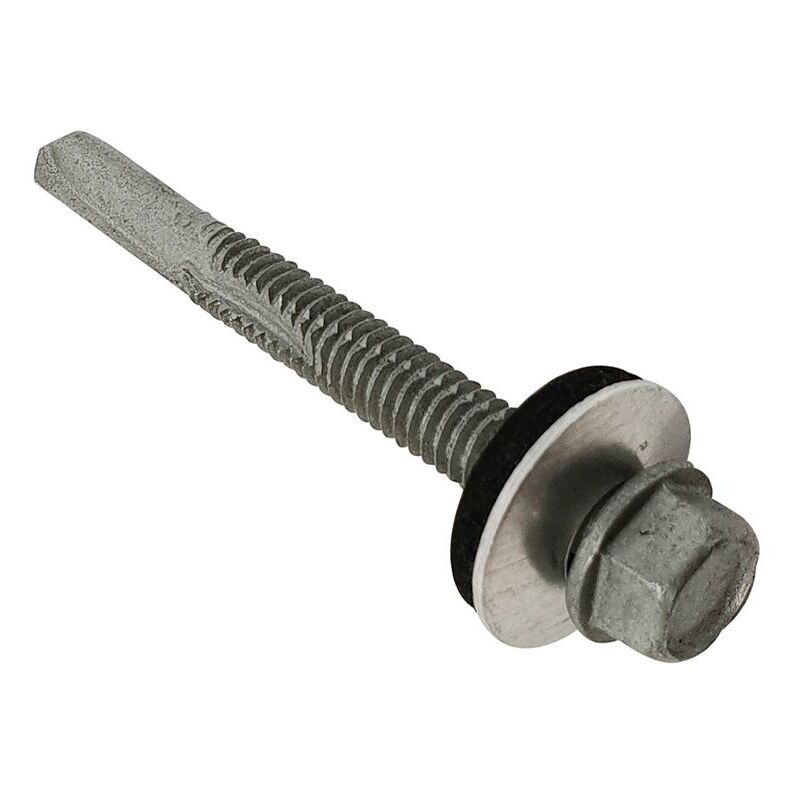 Forgefix - TechFast Roofing Sheet to Steel Hex Screw & Washer No.5 Tip 5.5 x 120mm
