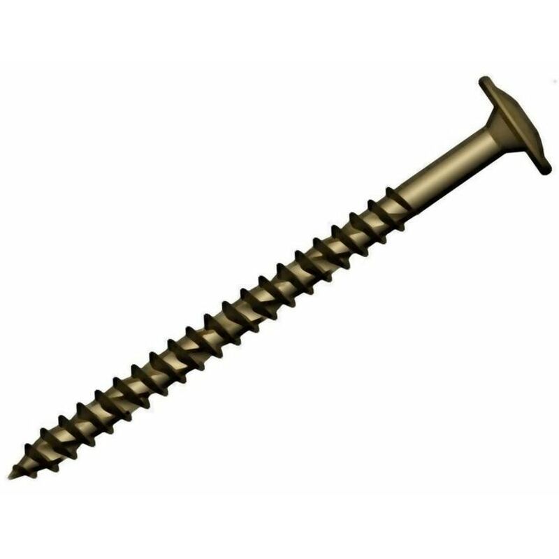 Forgefix Wafer Head TORX Compatible Construction T40 Screws Tan 8X200MM Tub 25