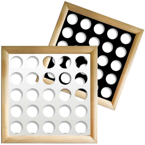 FORI MEDI - Moduli Decorativi in Legno e PVC - Colore: nero - Misura: 98x98 cm