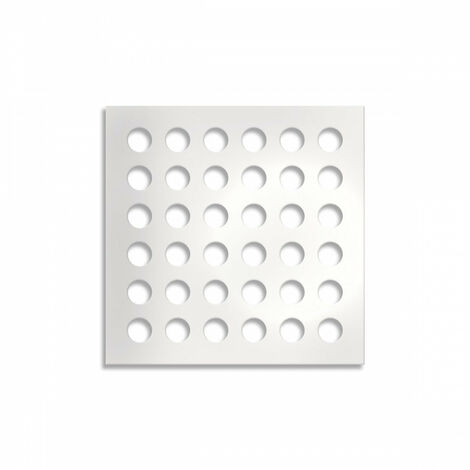 FORI-PICCOLI - Pannello in PVC traforato - Parasole - Colore: bianco - Misura: 48x48 cm