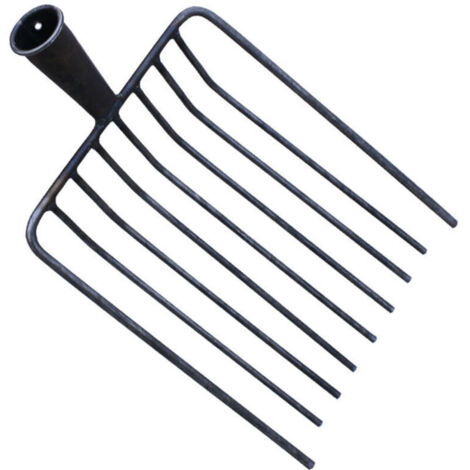 Forke Fourche à foin 9 dents Fourche à fumier Mistforke Fourche de jardin Fourche à fumier Fourche pour jardin Fourche métallique pour jardin et agriculture