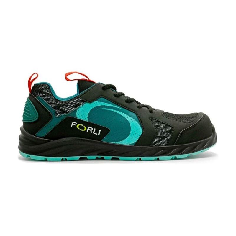 FORLI zapato sioux negro verde fluorescente n. 45 par , Zapato de seguridad SIOUX Forli Zapato deportivo de seguridad S3 fabricado en microfibra con
