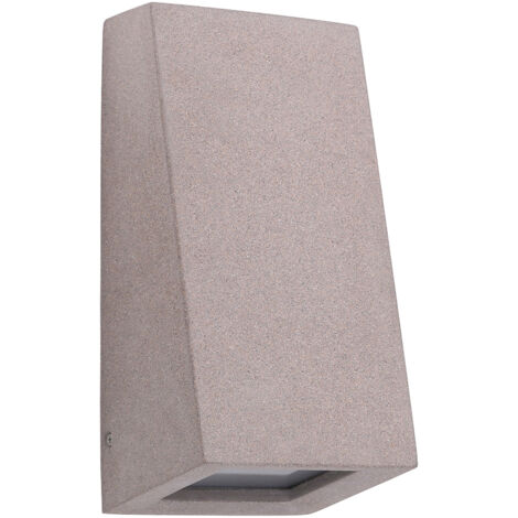 FORLIGHT - Aplique de pared exterior Karen Big acabado Cemento IP44 15W E27