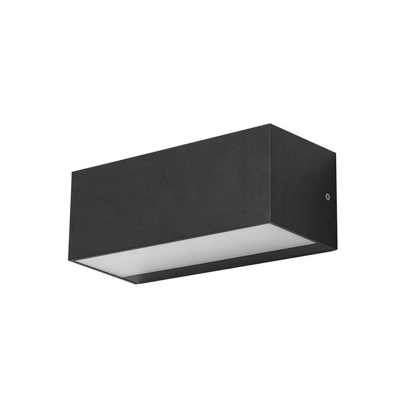 Leds-c4 - Ara big aplique exterior de empotrable de pared para bombilla E27 en color gris