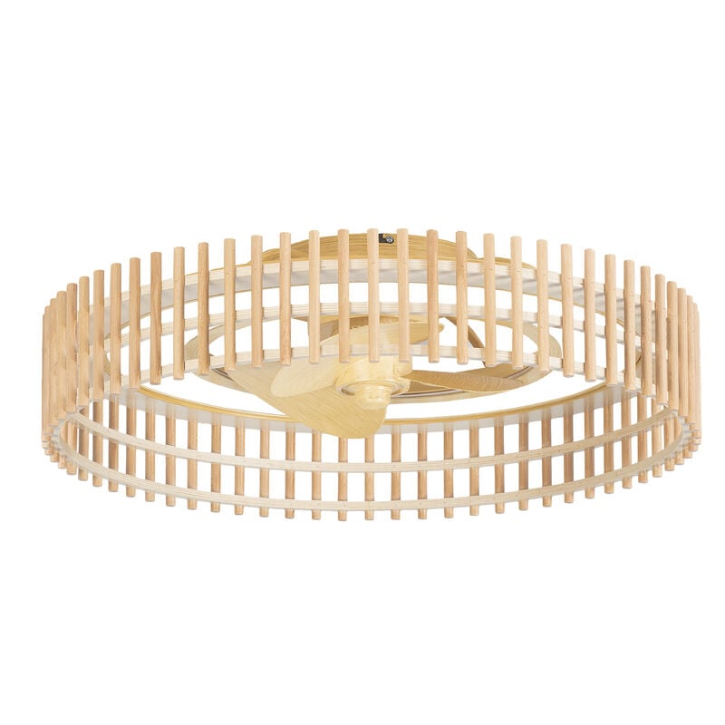 Forlight - bambu Ventilateur de plafond led imitation bois, sablé, Tw 2700-6000K, IP44