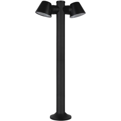 Forlight Cone - Baliza de Jardín con 2 Focos Orientables GU10 para Exterior con IP54 de Color Negro