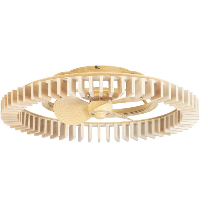 Forlight - Cork Ventilador de techo con luz led. Silencioso. 6 velocidades. Regulador de Intensidad y Temperatura de Color. Marrón