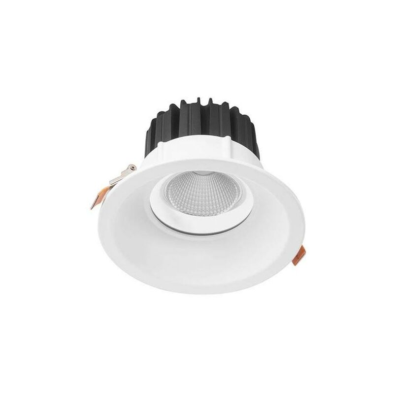 Forlight Lighting - Forlight Dorit - Integrated LED 1 Light Recessed Downlight Matt White IP44 - Warm White
