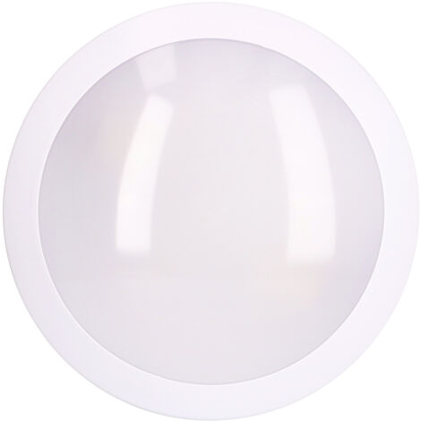 Forlight Ford Round - Aplique de Pared Exterior para Bombilla E27. Aplique Exterior de Pared o Techo para Jardín y Terraza. Plafón Impermeable IP65. Color Blanco