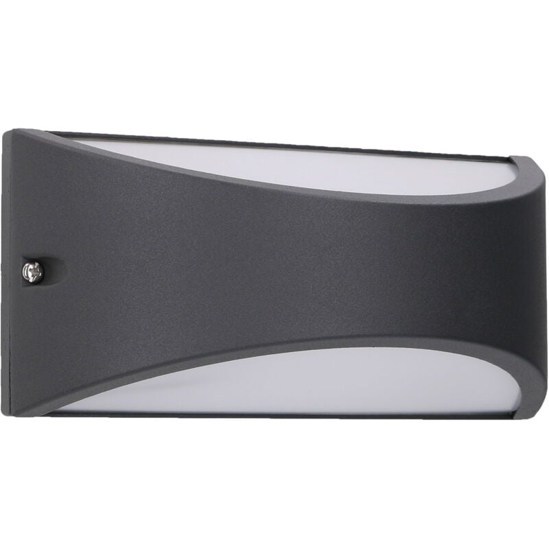 Kapa aplique empotrable de pared exterior con luz led blanco neutro 4000K en color gris