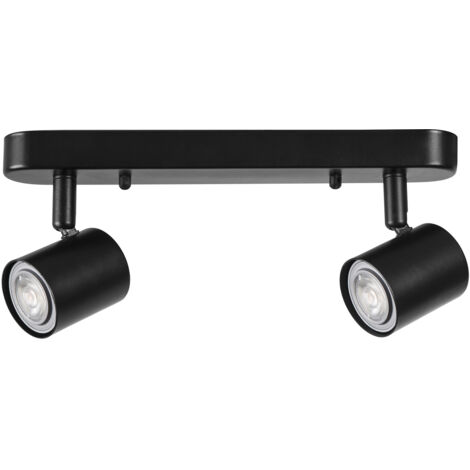 FORLIGHT Keeper Double proyector doble para boombilla GU10 en color negro