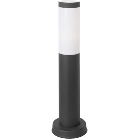 Forlight Koral Baliza Exterior para Jardín Resistente al Agua IP55. Poste de Luz para Sendero y Camino. Lámpara Bolardo de Acero Inoxidable Gris Urbano 23W. Farolillo Moderno Zonas de Paso