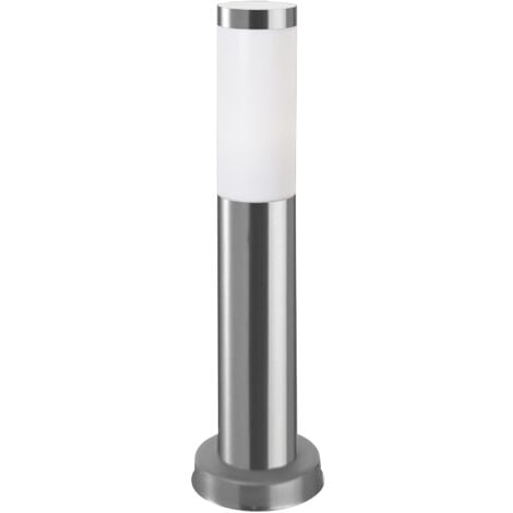 Forlight Koral Baliza Exterior para Jardín Resistente al Agua IP55. Poste de Luz para Sendero y Camino. Lámpara Bolardo de Acero Inoxidable Gris Urbano 23W. Farolillo Moderno Zonas de Paso