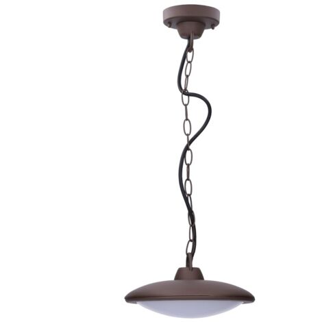 Forlight Lampada a Sospensioni per Esterni Pergola Led 7.5W Bianco Caldo - 3000K On-Off Marrone 533Lm