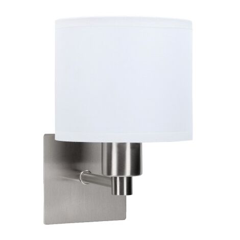 Forlight Lampada Da Parete Ip20 Lyon E27 15W Nichel Satinato
