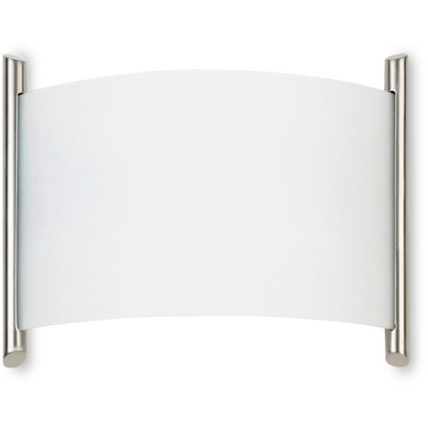 Forlight Lampada Da Parete Ip20 Niza E27 15W Nichel Satinato