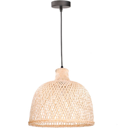FORLIGHT Lampe à Suspension Ip20 Riba Ø350Mm E27 15W Noir - Noir