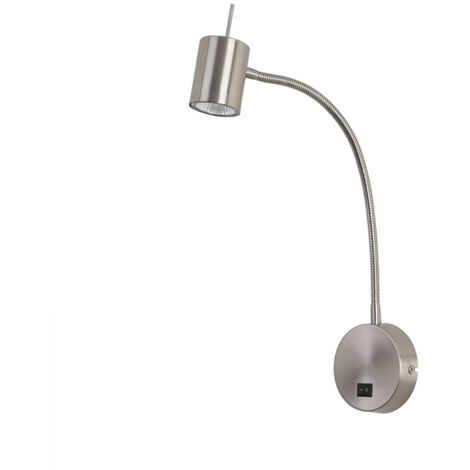 Forlight Lumière De Lecture Bas Gu10 8W Nickel Satiné